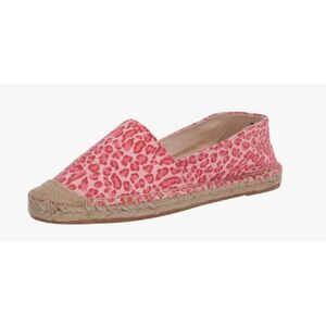 Joules Espadrilles Womens Size 9US Pink Leopard Print Slip On Shelbury Shoes NEW
